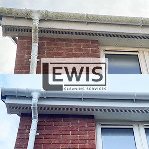 Before and after fascia and gutter cleaning in Cardiff, professional exterior cleaning results